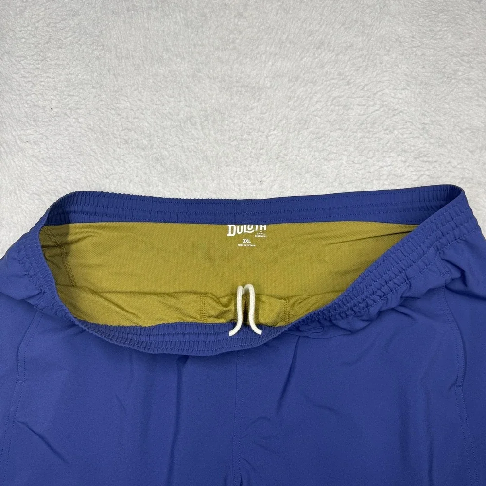 Duluth Trading Co Swim Suit Trunks Board Shorts Blue Lined Men's Size 3XL‎